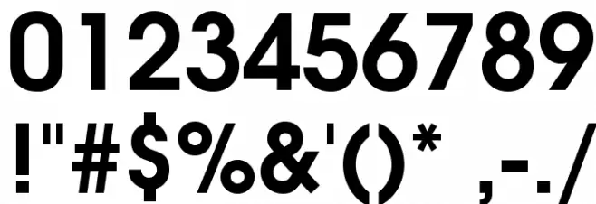 Evolventa Bold Font OTHER CHARS