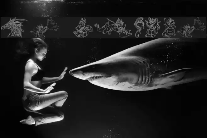 Ev's Dragons Schriftart examples