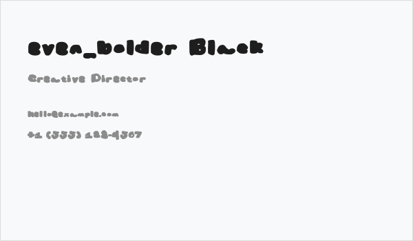 even_bolder Black Business Card
