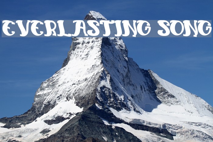 everlasting song Font examples