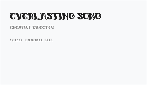 everlasting song Business Card