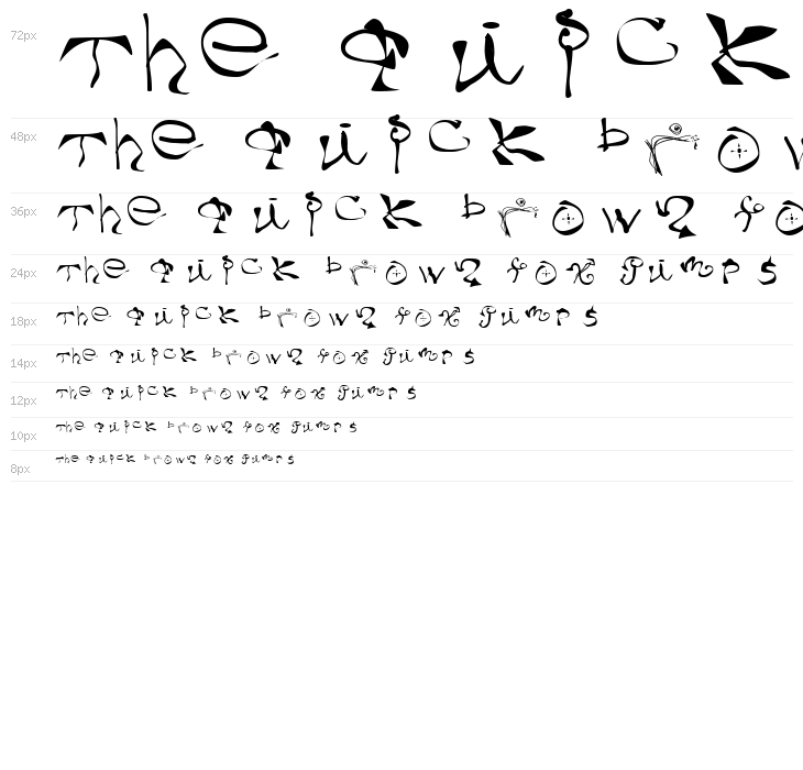 everydayFont Waterfall