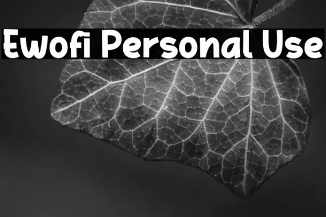 Ewofi Personal Use Font examples