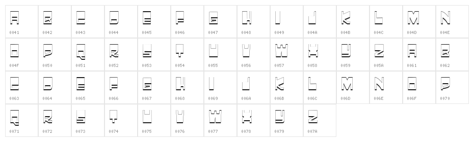 Ewosha Regular Character Map