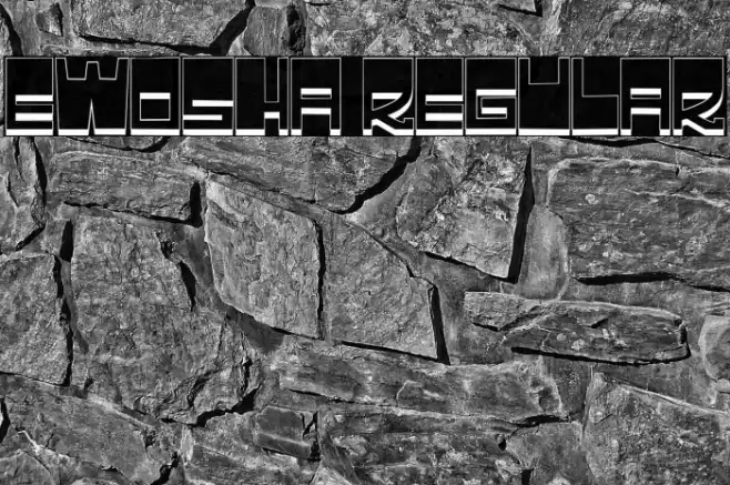 Ewosha Regular 字体 examples