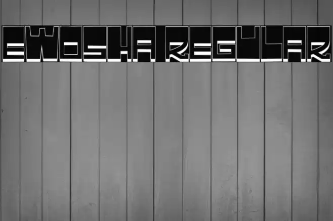 Ewosha Regular 字体 examples