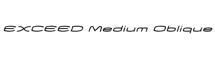 EXCEED Medium Oblique Font