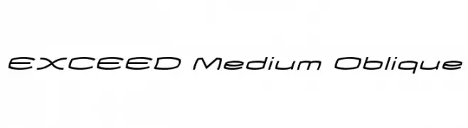 EXCEED Medium Oblique  Скачать бесплатные шрифты