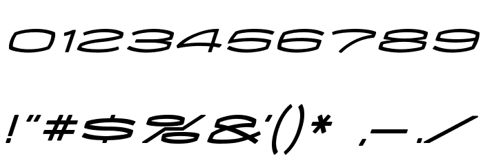 EXCEED Medium Oblique Font OTHER CHARS