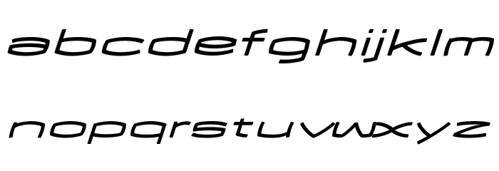 EXCEED Medium Oblique Font LOWERCASE