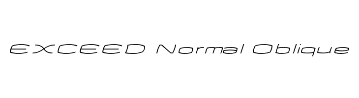 EXCEED Normal Oblique Font