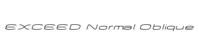 EXCEED Normal Oblique  Frei Schriftart Herunterladen