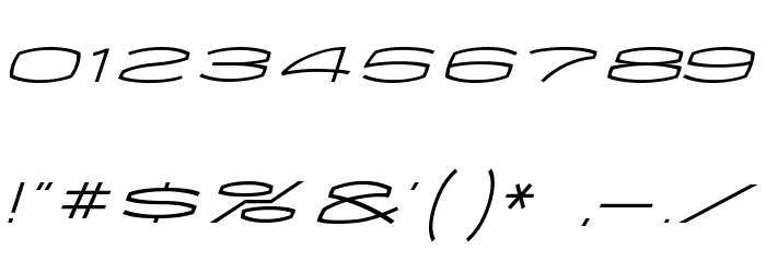EXCEED Normal Oblique Font OTHER CHARS