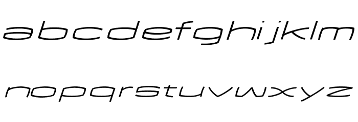 EXCEED Normal Oblique Font LOWERCASE