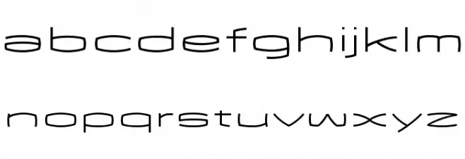 EXCEED Normal Schriftart Kleinbuchstaben