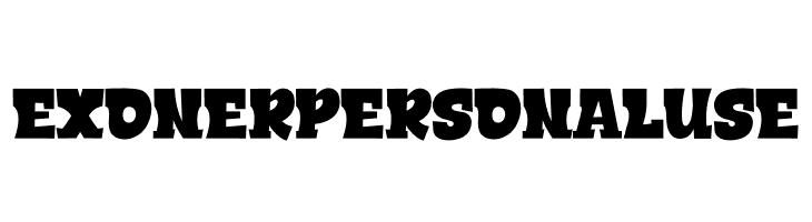 EXONER PERSONAL USE  नि: शुल्क फ़ॉन्ट्स डाउनलोड