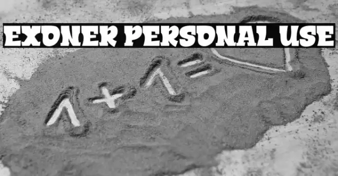 EXONER PERSONAL USE Font examples