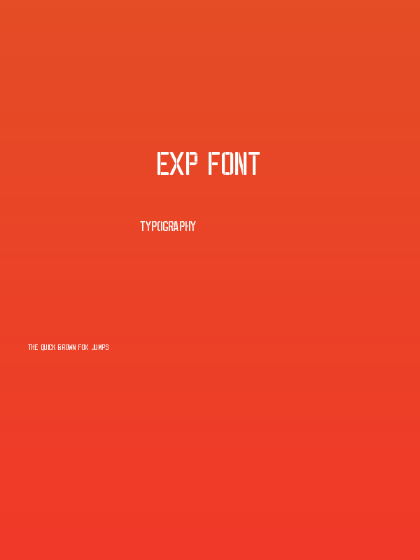EXP FONT Poster