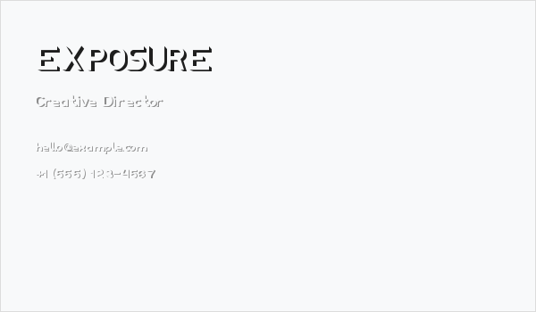EXPOSURE Business Card