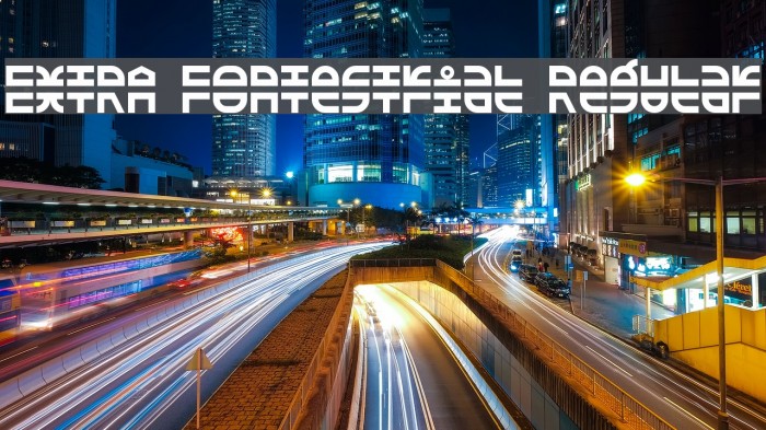 EXTRA Fontestrial Regular Font examples