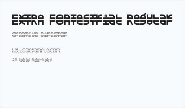 EXTRA Fontestrial Regular Business Card