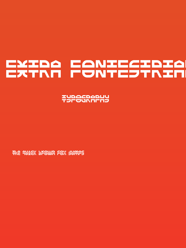 EXTRA Fontestrial Regular Poster