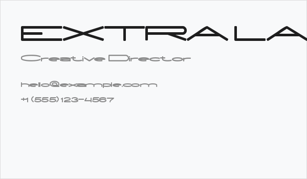 EXTRA LARGE Business Card