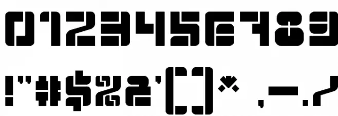 EXTRA MACHINE Font OTHER CHARS