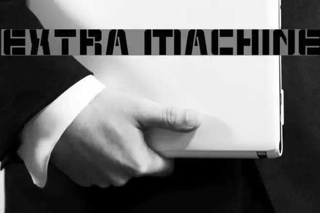 EXTRA MACHINE Font examples