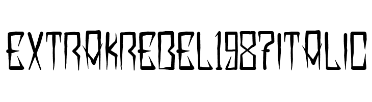 EXTRAKREBEL1987 Italic  Free Fonts Download
