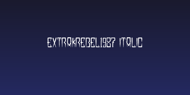 EXTRAKREBEL1987 Italic Social Header
