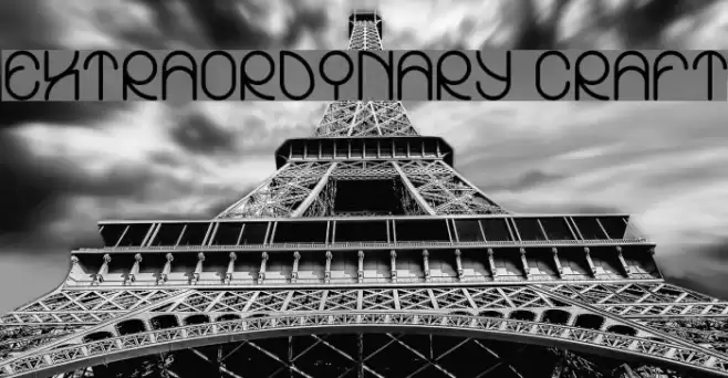 EXTRAORDINARY CRAFT Font examples
