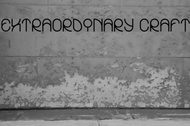 EXTRAORDINARY CRAFT Font examples