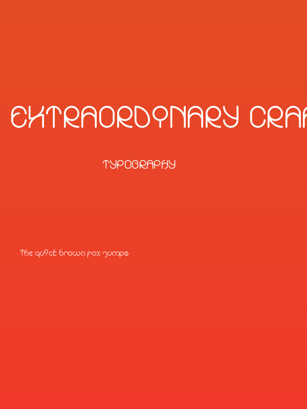 EXTRAORDINARY CRAFT Poster