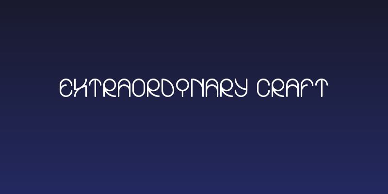 EXTRAORDINARY CRAFT Social Header