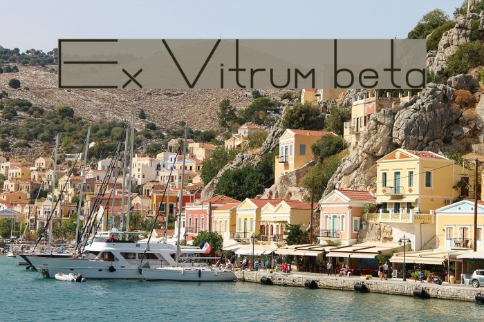 Ex Vitrum beta Font examples