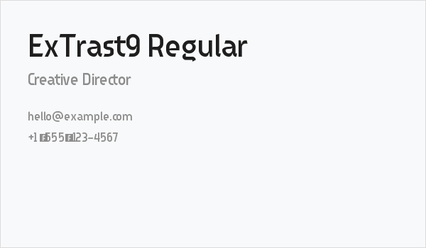 ExTrast9 Regular Business Card