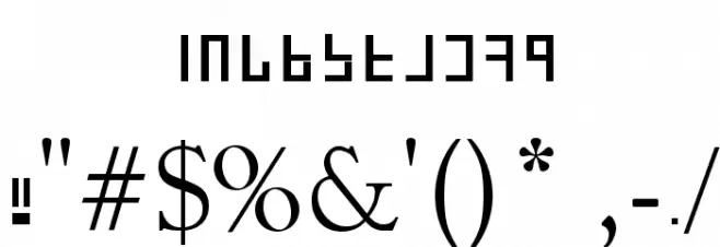 Exabic Futurec Font OTHER CHARS