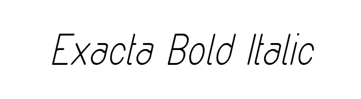 Exacta Bold Italic Font