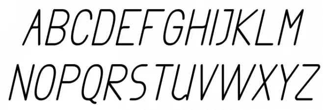 Exacta Bold Italic Schriftart Groß