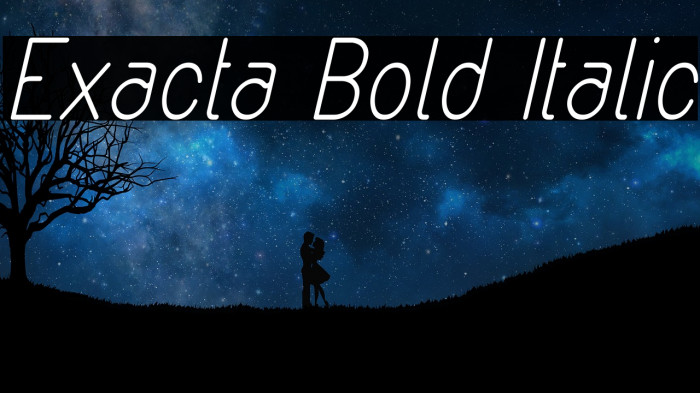Exacta Bold Italic Font examples