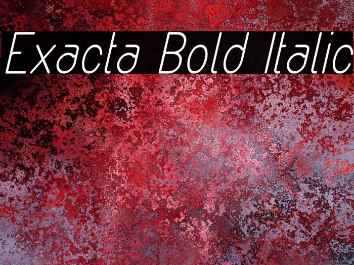 Exacta Bold Italic Font examples