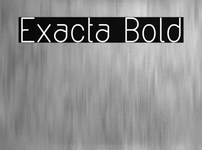 Exacta Bold Font examples