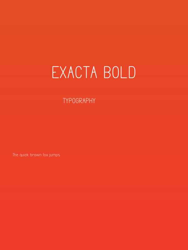 Exacta Bold Poster