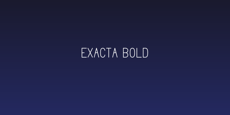 Exacta Bold Social Header