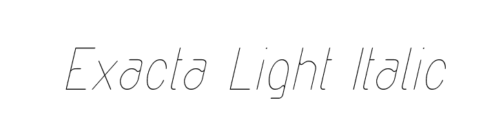 Exacta Light Italic Font