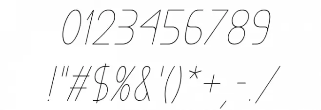 Exacta Light Italic Font OTHER CHARS