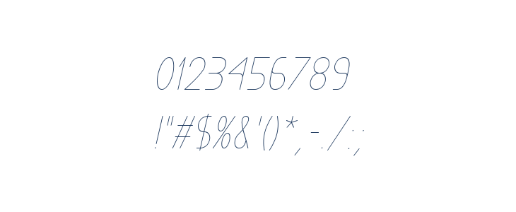 Exacta Light Italic Other Characters