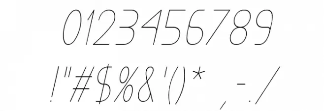 Exacta Light Italic Font OTHER CHARS