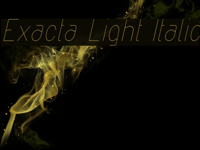 Exacta Light Italic Example 1